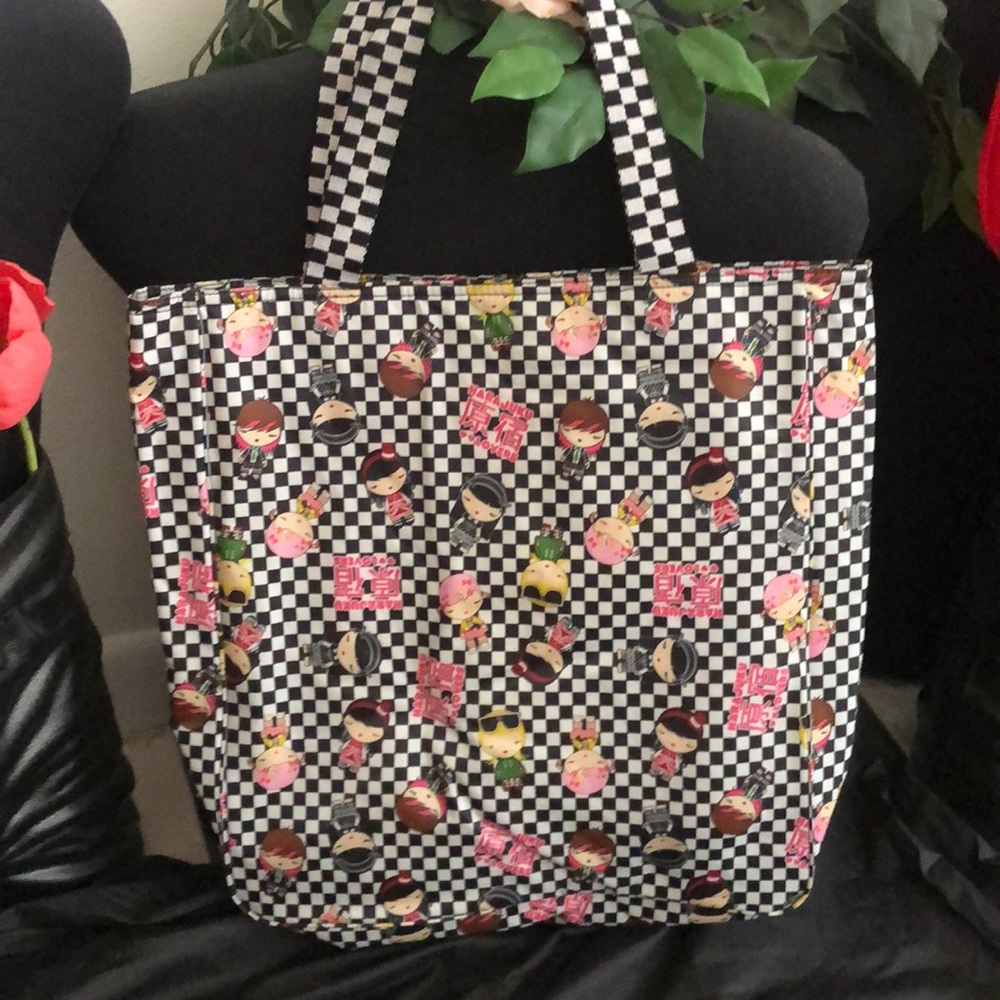 Harajuku girls checkered tote